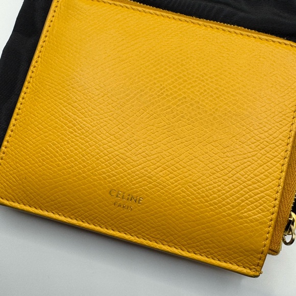 Celine Yellow and Pink Leather Card Holders - Picture 4 of 7